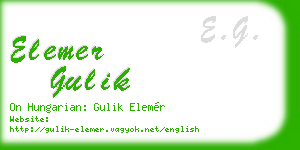 elemer gulik business card