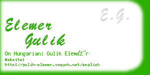 elemer gulik business card